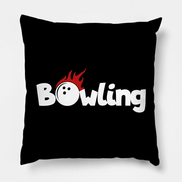 Bowling fire Pillow by maxcode