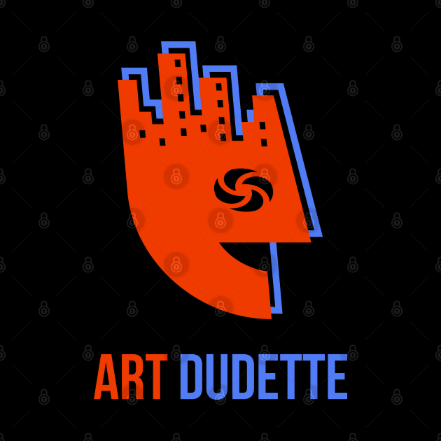 Art Dudette In Orange And Blue by yourartdude