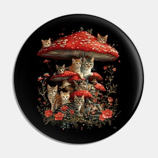 Cottagecore Aesthetic Cat Woodlands Pin