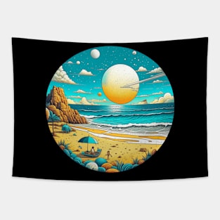 A Beach in Space Tapestry