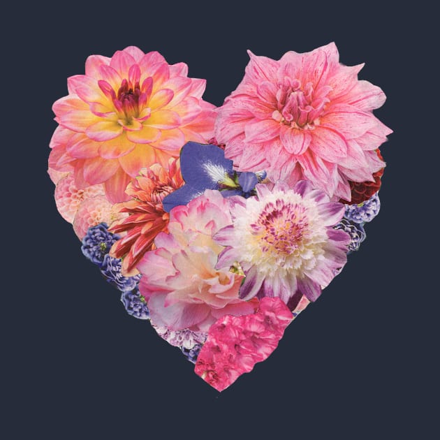 Love in Bloom - Flower Hearts by JenPolegattoArt