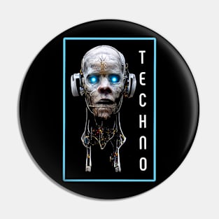 Techno Alien DJ Pin