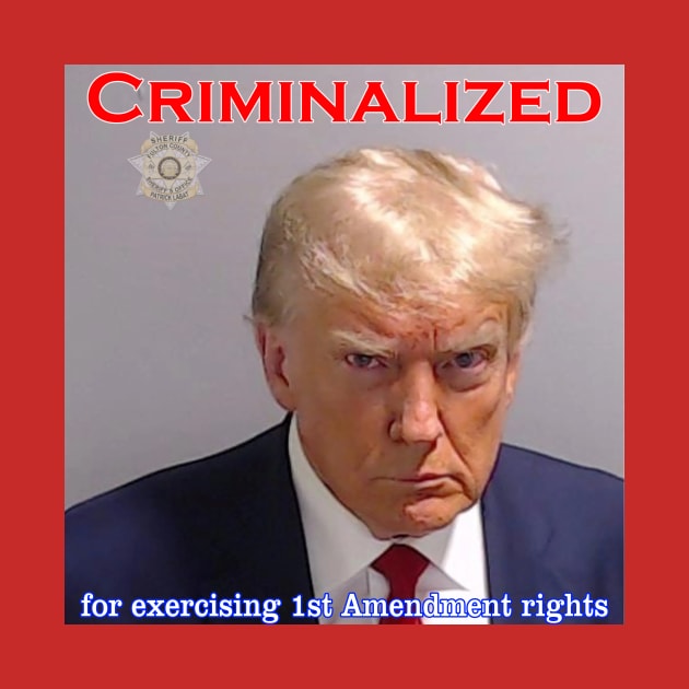Donald Trump Criminalized for Exercising 1st Amendment Rights by Captain Peter Designs