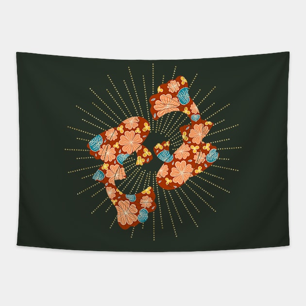 Floral koi - fall colors Tapestry by Home Cyn Home 