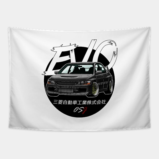 JDM EVO Black Sun Edition Tapestry by OSJ Store