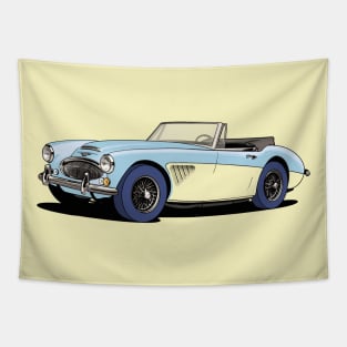 Austin-Healey 3000 in blue and cream Tapestry