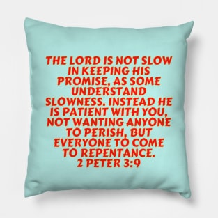 Bible Verse 2 Peter 3:9 Pillow