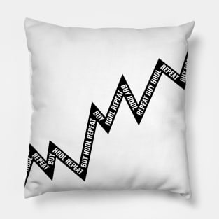 Buy Hodl Repeat Line Chart Black Pillow