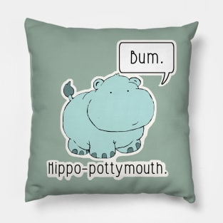 Hippo-Pottymouth Pillow