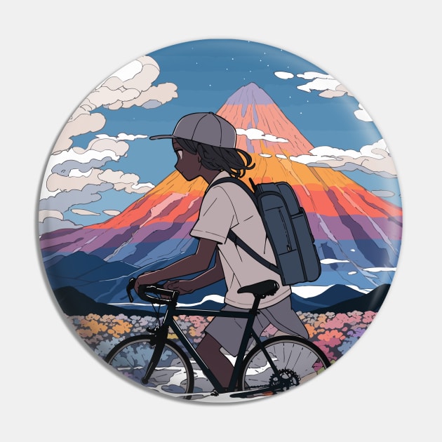 Anime Countryside Cruise Pin by BariumBandit