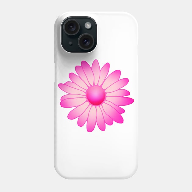 Pink Magenta Ombre Daisy Flower Phone Case by Art by Deborah Camp