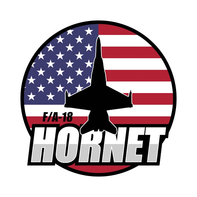 F/A-18 Hornet US Flag by Tailgunnerstudios