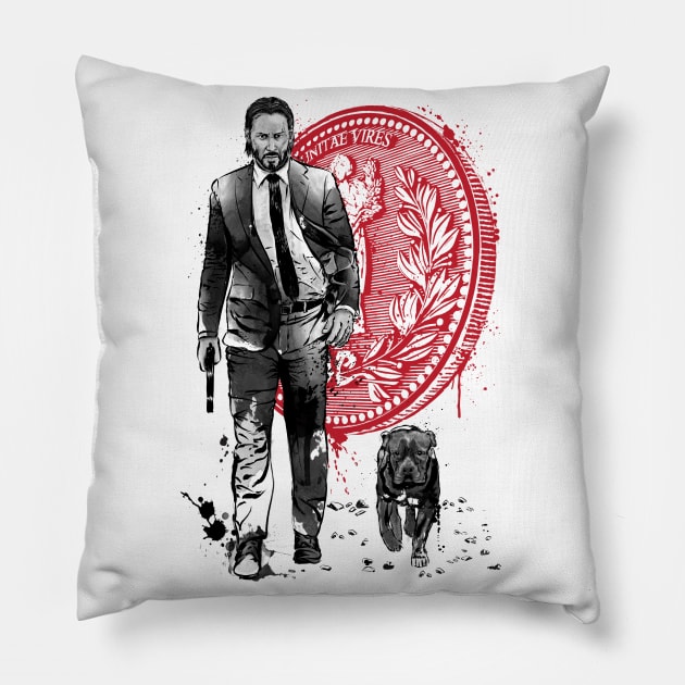 Lone Hitman and Cub Pillow by DrMonekers