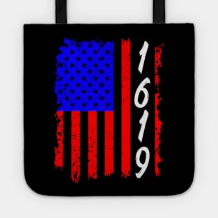 1619 Our Ancestors African American Black History Vintage With Flag Tote