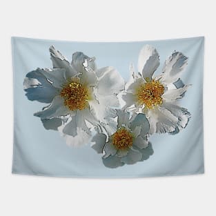 Three White Peonies Tapestry