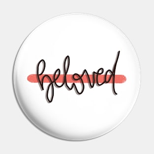 beloved calligraphy Pin