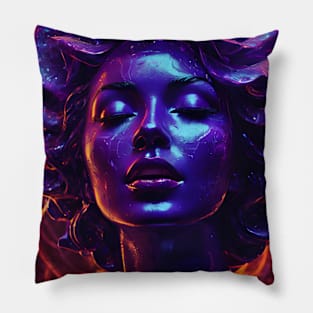 Purple Rose Lady Pillow