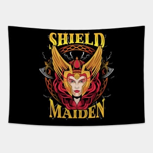 Shield Maiden Norse Mythology Female Warrior Tapestry