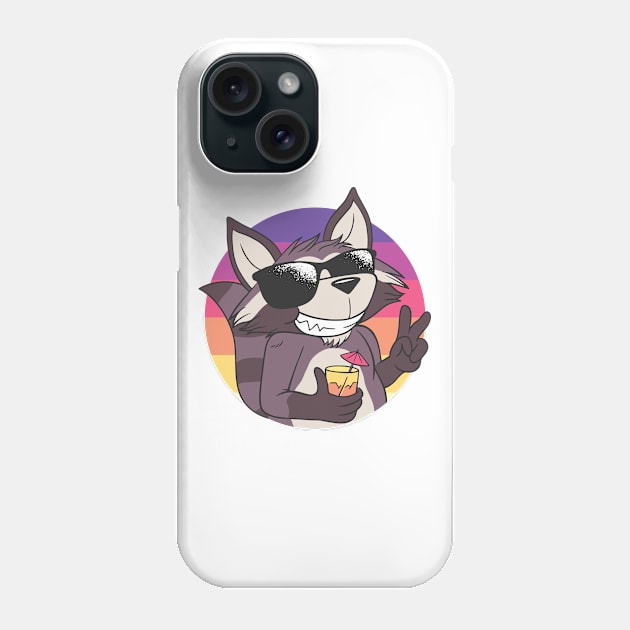 raccoon cute and lovely animal Phone Case by Midoart