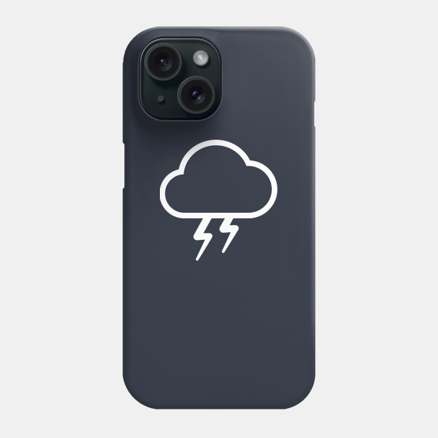 Minimal thunder cloud weather Phone Case by happinessinatee