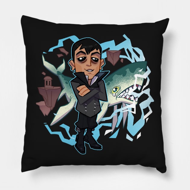 Outsider Pillow by GalooGameLady