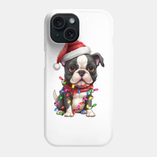 Christmas Boston Terrier Phone Case