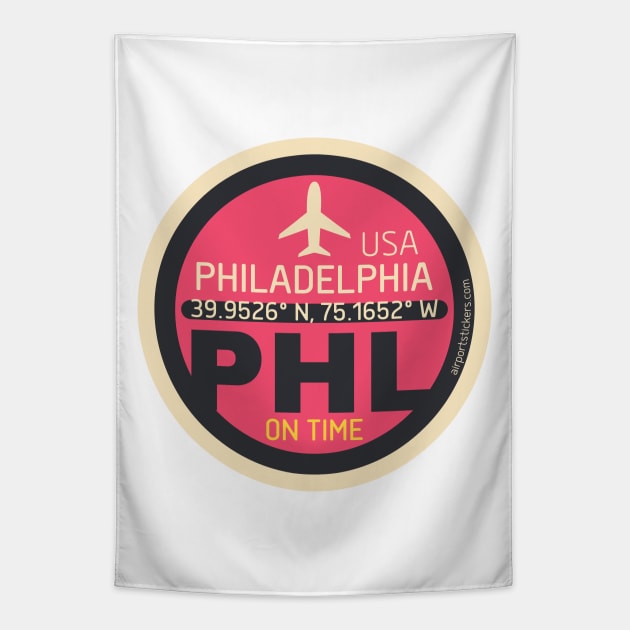 Pink Philadelphia Tapestry by Woohoo