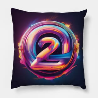 Vibrant Graffiti Logo Pillow