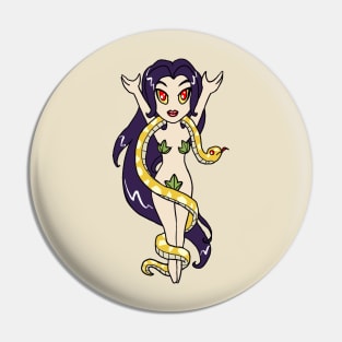 Succubus Demon Lilith with Snake CHIBI MONSTER GIRLS Series I Pin