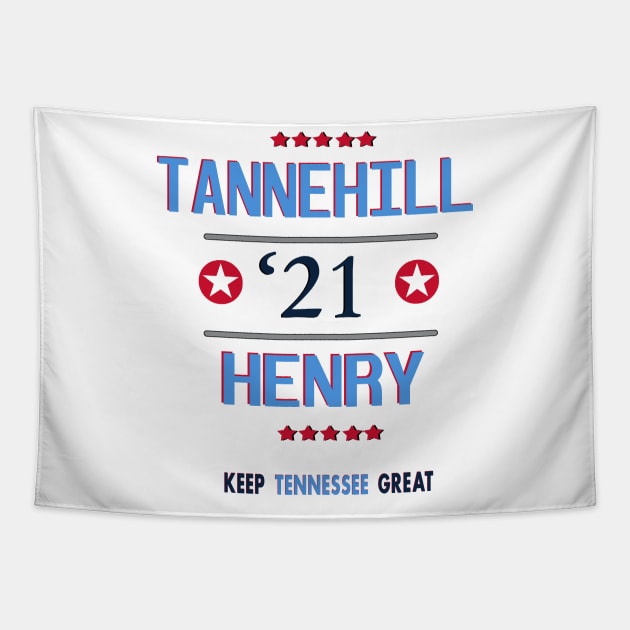 Tennessee Titans - Derrick Henry, Ryan Tannehill, NFL, Football, Christmas Tapestry by turfstarfootball