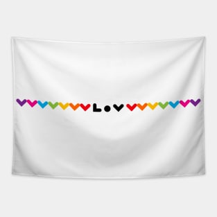 LOV rainbow design, version four Tapestry