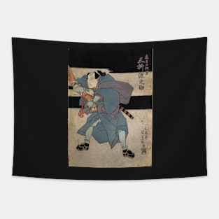 Samurai in the dark of night Tapestry