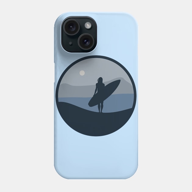 Surf Girl Silhouette Phone Case by Food in a Can