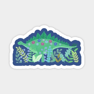 Floral dinosaur Magnet