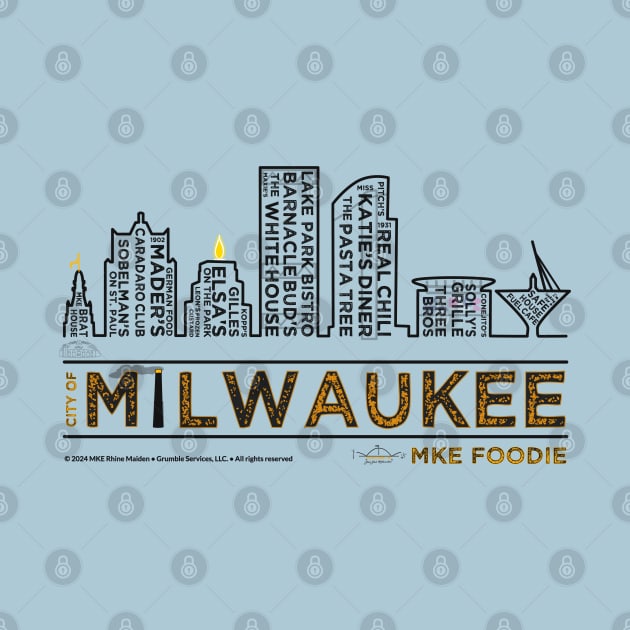 MKE Foodie City Skyline • Milwaukee, WI by The MKE Rhine Maiden