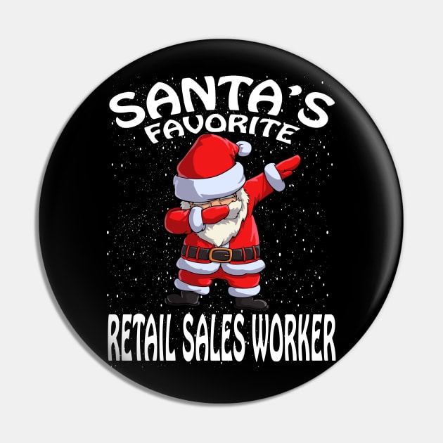 Santas Favorite Retail Sales Worker Christmas Pin by intelus