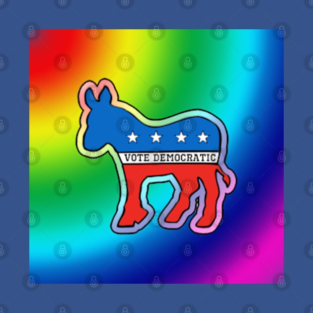 VOTE DEMOCRATIC - DEMOCRAT DONKEY MASCOT EQUALITY LGBT by colormecolorado