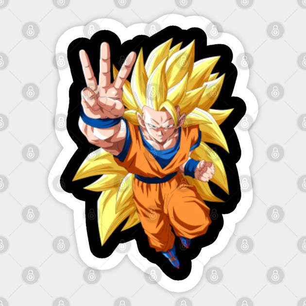 Goku Super Saiyan 3 Goku Super Saiyan 3 Sticker Teepublic