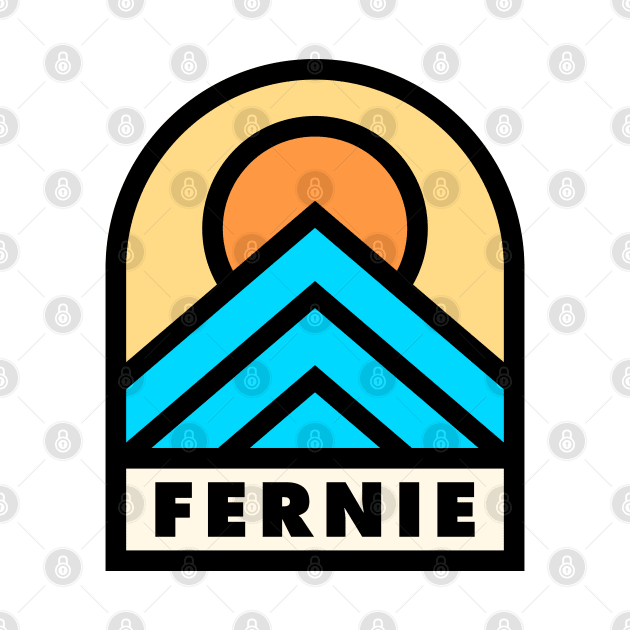 Fernie BC Retro Badge by modeoftravel