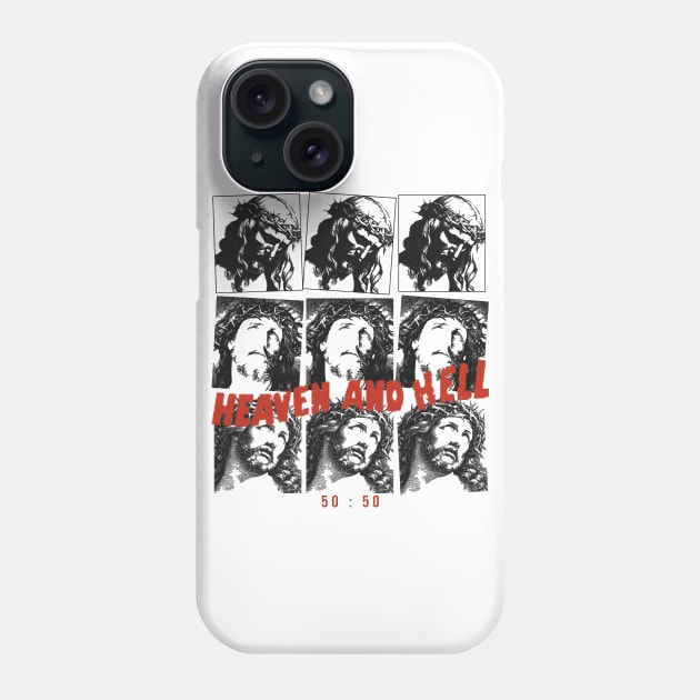 heaven and hell 50 : 50 Phone Case by psninetynine