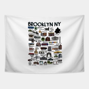 Brooklyn NY Map Tapestry