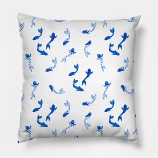 Blue Fish on White Pillow