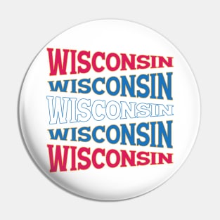 TEXT ART USA WISCONSIN Pin