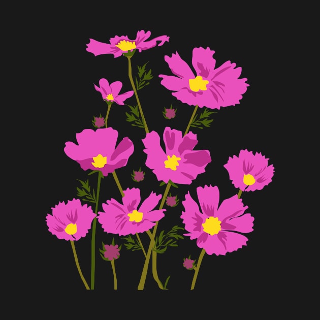 Cosmos Purple Flower by Fancy Funky Garbage