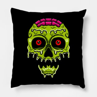 Melted alien skull Pillow