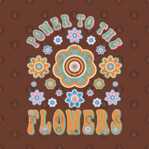 Power To The Flowers Vintage Message by The Jolly Artisan