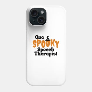 Speech Therapy Halloween Design with Black Letters Phone Case