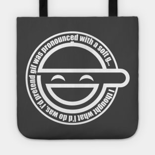 Laughing Man Gif (white) Tote