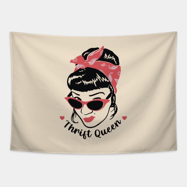 Thrift Queen Tapestry by Crisp Decisions
