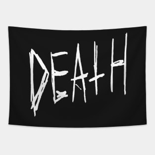 Grim Death Sketched Text Design Tapestry